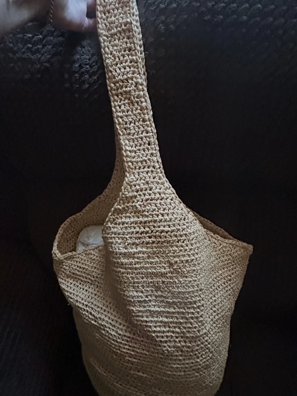 Tan Straw Shoulder Bag – Lightweight Everyday Tote